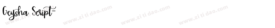 Geysha Script字体转换